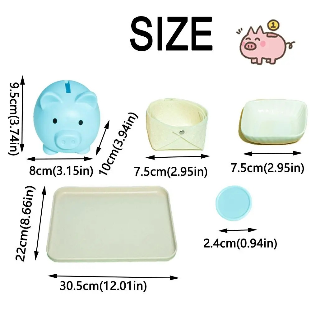 Creative Piggy Bank การจับคู่สีของเล่นพลาสติกที่มีสีสันน่ารัก Piggy Bank กล่องเงิน DIY เด็ก Piggy Money Bank
