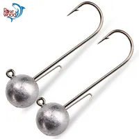 Rosewood Jig Heads Fishing Hook Long Shank Wide Gap 5g 7g 10g 14g Unpainted Ball Sharp Jighead For Trout Bass Fishing Tackle