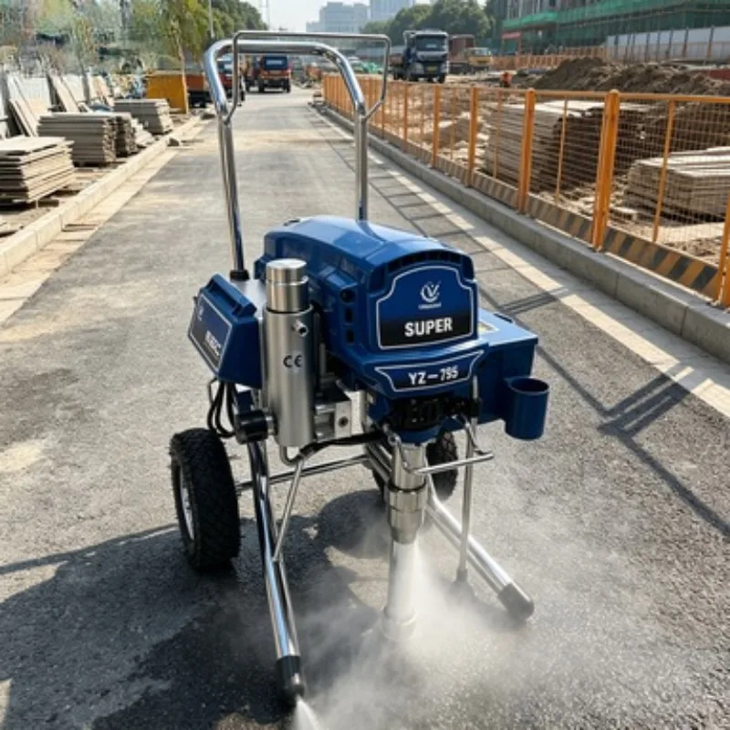 Road Line Marking Machine Portable High Pressure for Parking Lots & Highways Road Striping Machine Adjustable Nozzle
