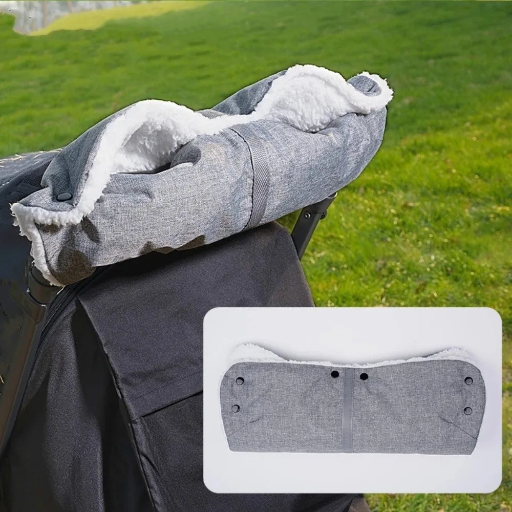 

Stroller Accessories Warm Fur Pushchair Fleece Hand Cover Thick Universal Baby Push Chair Glove Waterproof Cart Gloves Stroller