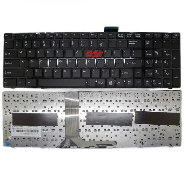 Клавиатура для ноутбука MSI GE60 CX70, черная UI US-Интернациональная с черной рамкой и черным кабелем V 139922 CK1 UI S1N-3EUS2C1-SA0