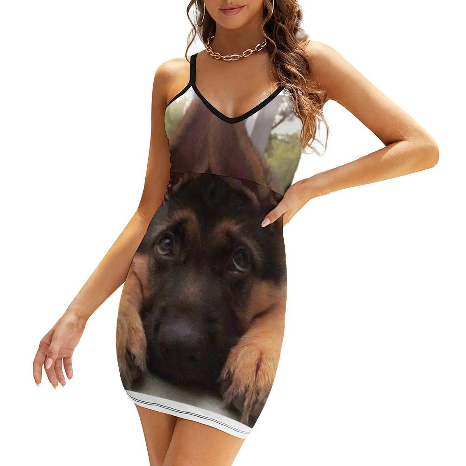 

German Shepherd Sling Dress Female dress dress for women summer luxury evening dresses for women 2025 wedding guest 2025