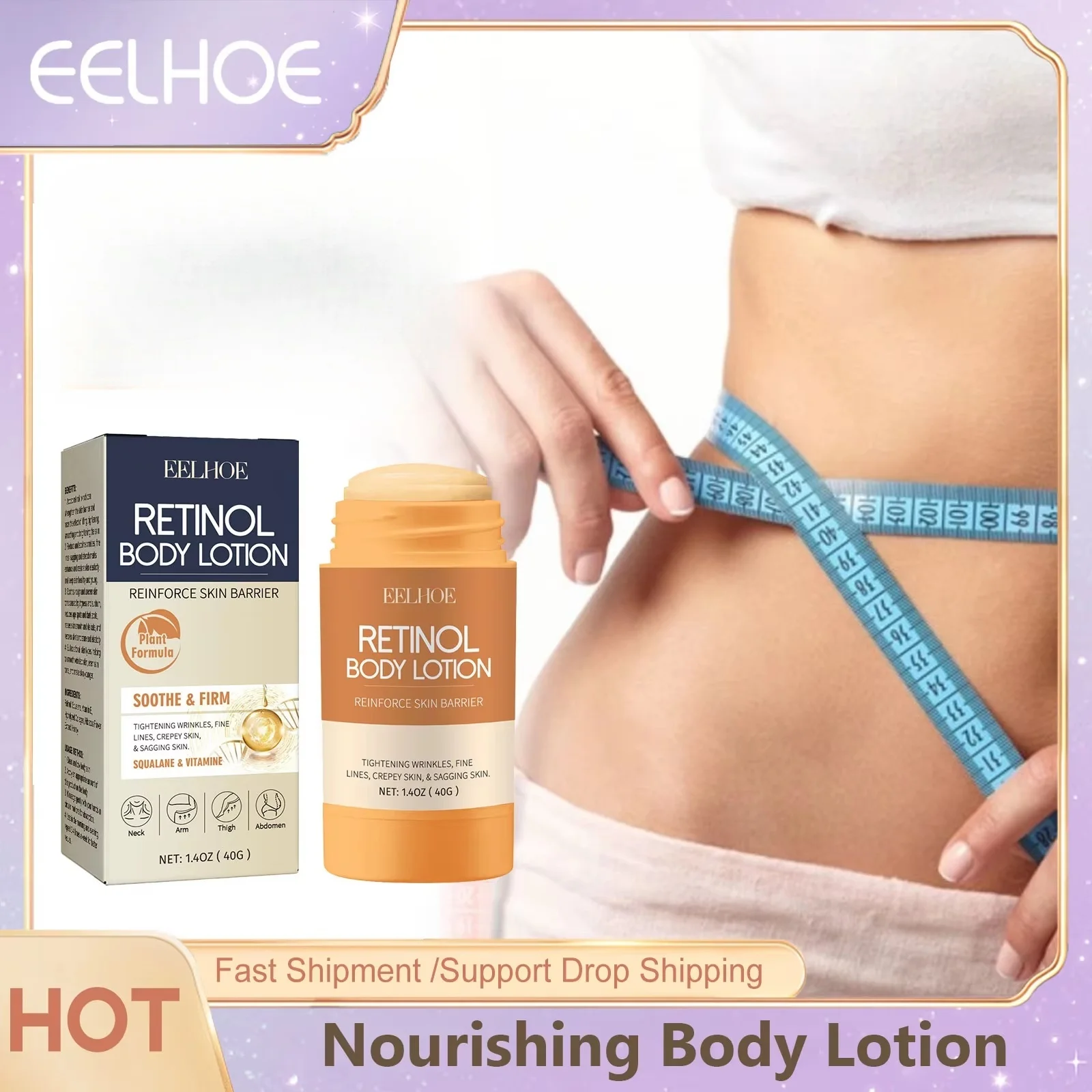 

Retinol Nourishing Body Cream Stick Anti Cellulite Slimming Abdomen Tightening Arms Lifting Legs Skin Massage Cream Balms Lotion