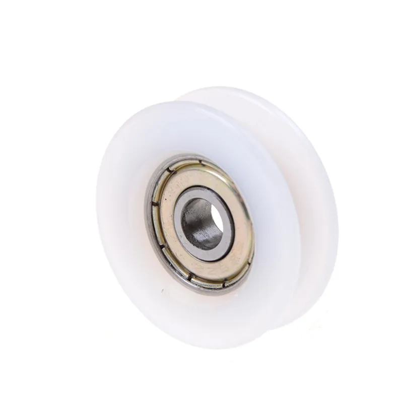 1PC Hot 6*30*10mm U Groove Metal Shield Nylon Pulley Wheels Roller Ball Bearings Home Tool U-type Bearing Groove Wheel