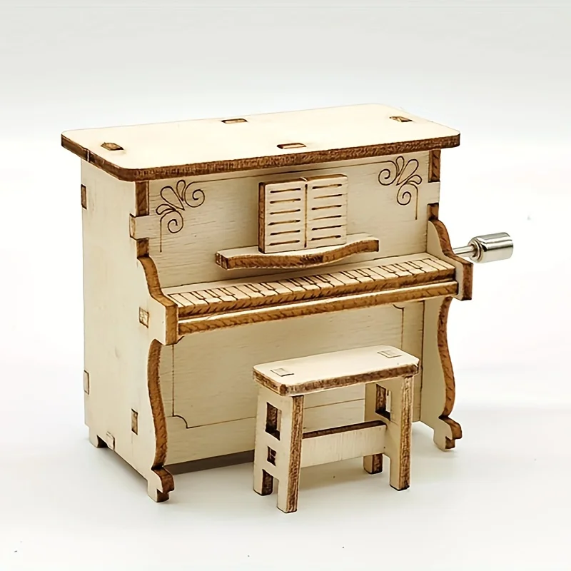 

1 комплект, кукольный домик, мини-музыкальное пианино, деревянная игрушечная модель, креативный орнамент «сделай сам», подарок, вдохновляющий практические способности и музыкальный интерес