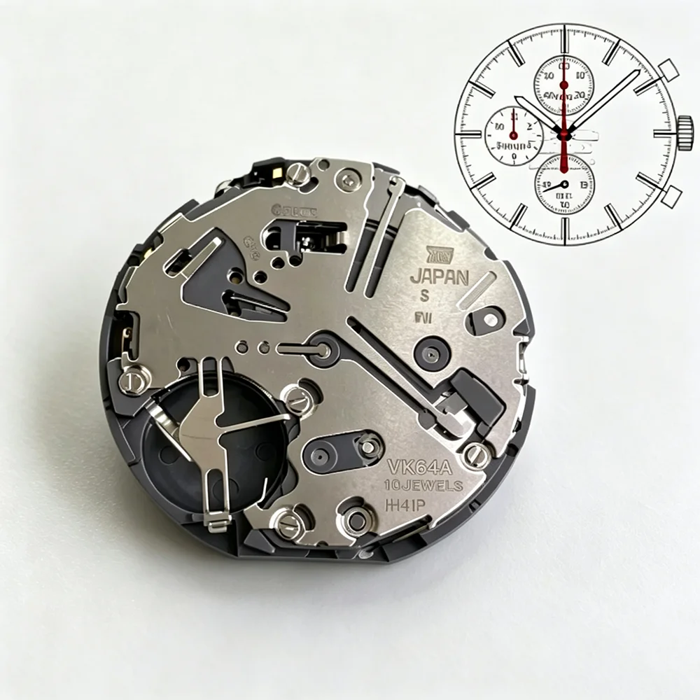 กลไกนาฬิกา VK64A ควอตซ์ ออโตเม - Men'S Accessories Watches บทวิจารณ์และราคา