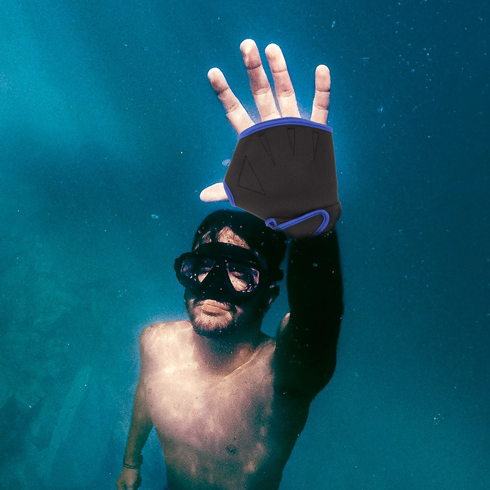 

Duck Paw Webbed Body Surfing Gloves Swimming Supplies for Adults Dive Half Adjustable Diving Paddles Men Neoprene Water Sports