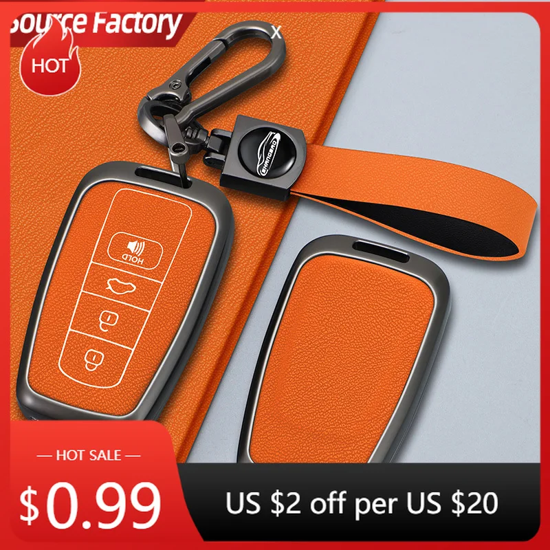 

Автомобильные наклейки из сплава, чехол для дистанционного ключа, чехол для Toyota Prius Camry Corolla C-HR CHR RAV4 Prado 2018 2022, Key Pro