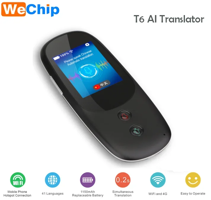 T6 Intelligent Translator Voice Translation Two-way Real-time Multi-language Switching Simultaneous Translation