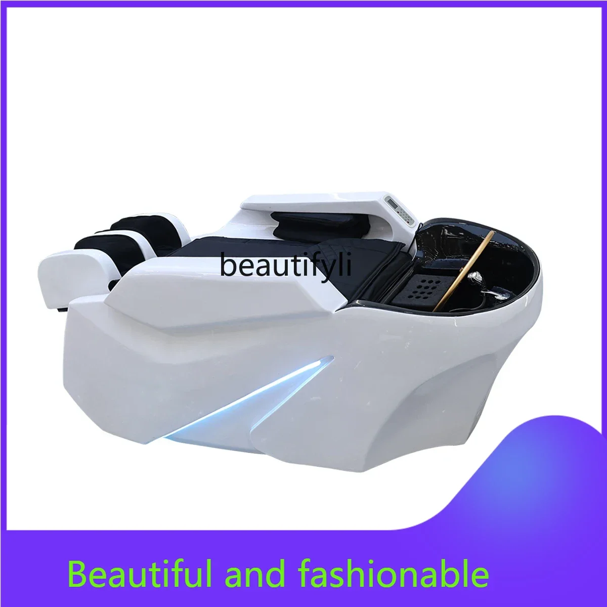 

xqAutomatic Intelligent Electric Massage Shampoo Bed Hair Salon Ceramic Basin Flush Massage Integrated
