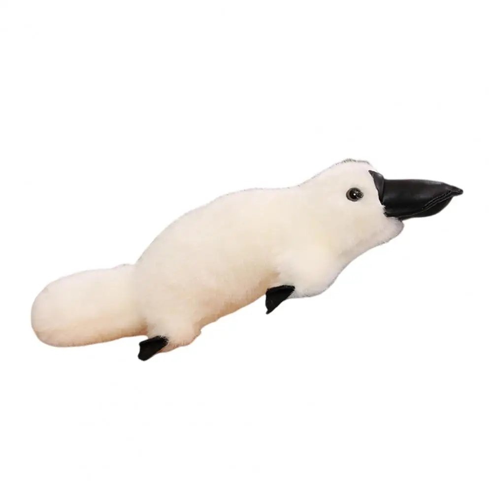 Jouet en peluche bec de canard avec bouche en faux cuir, décor en peluche, beurre en peluche pour enfants et adultes, oreiller de couchage pour la maison