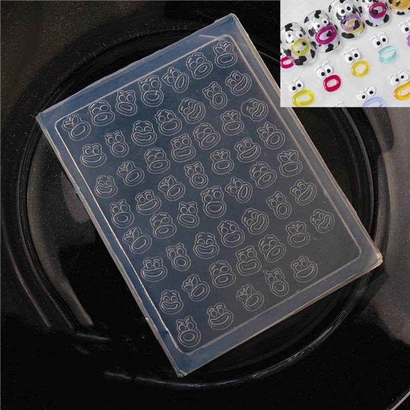 E0BF Practical Carving Sturdy Silicone Mold With Rose And Butterfly Patterns for Nail Art Supplies Embellishments