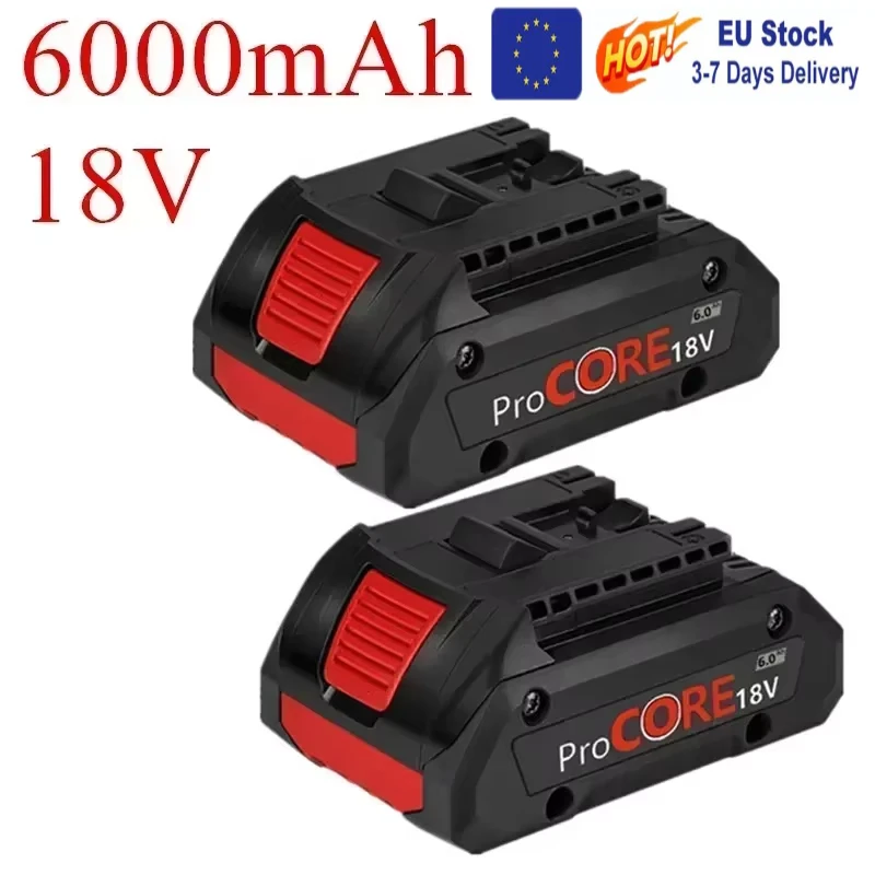 Batterie Li-Ion améliorée 18V 6,0 ah, petite et légère pour Procore 1600A016GB pour Bosch 18V Max, outil électrique sans fil, foret