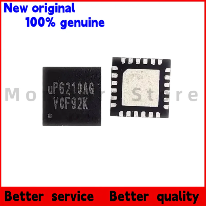 5PCS/100%  new UP6210AQAG silk-screened UP6210AG QFN24 UPI new CPU power chip Black plastic casing
