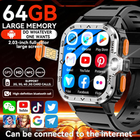 For HUAWEI Android Smart Watch Men GPS 16G/64G ROM Storage HD Dual Camera NFC 2G 4G SIM Card WIFI Wireless Fast Internet Access