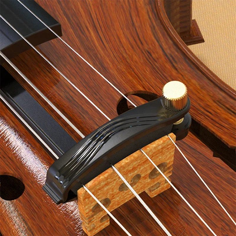 Violin Practice with Violin Mute, Protective Pad, Sponge, Adjustable Screw, Violin Accessory to Reduce Volume