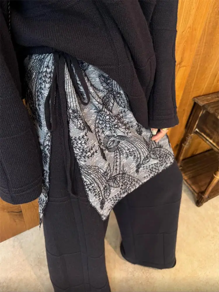 

Модная многослойная женская цельная юбка в стиле ретро с занавеской, юбка трапециевидной формы с высокой талией и поясом, осень-зима, новое поступление