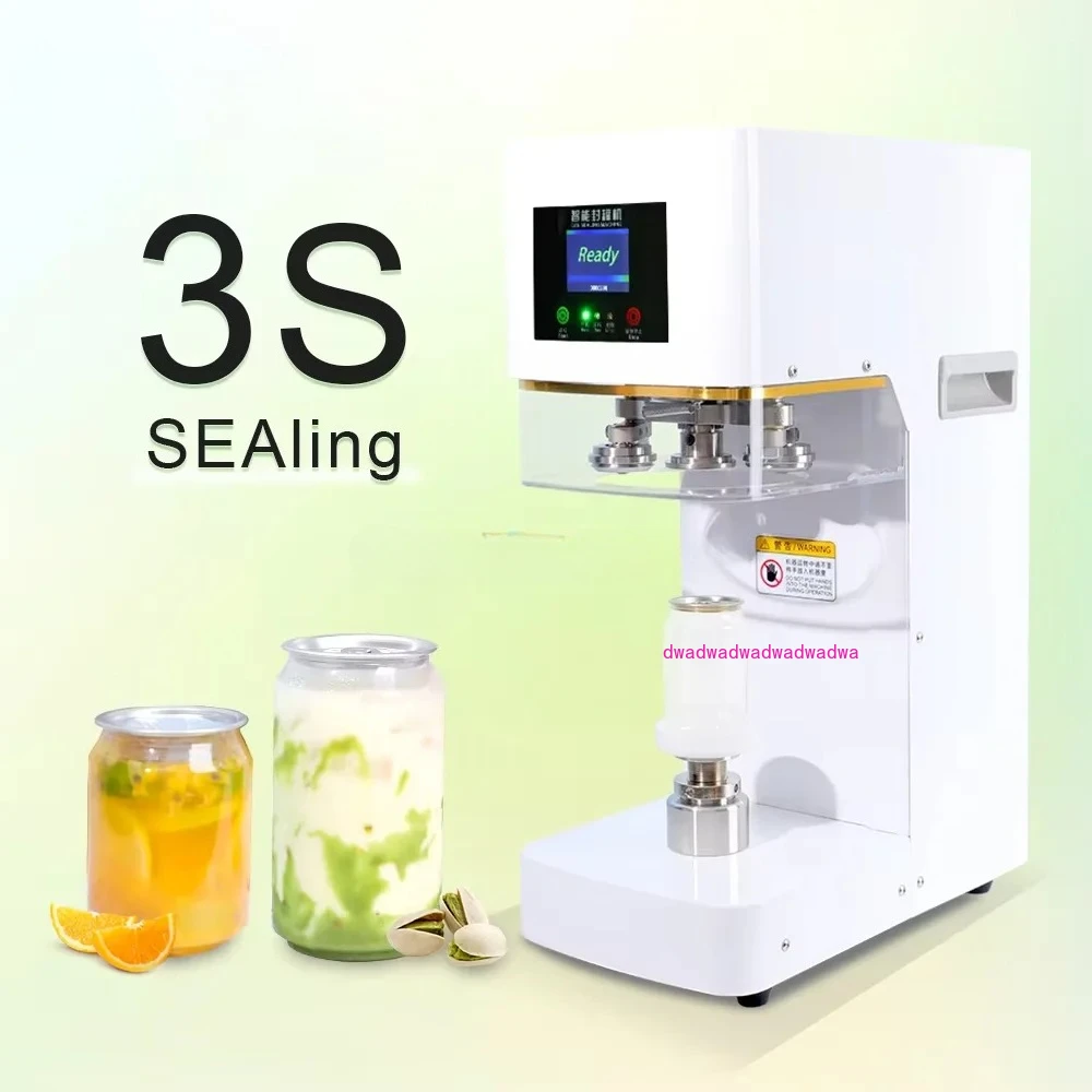 Automatic Can Sealer - Layered Beverage and Boba Milk Tea Non-Woven Sealing