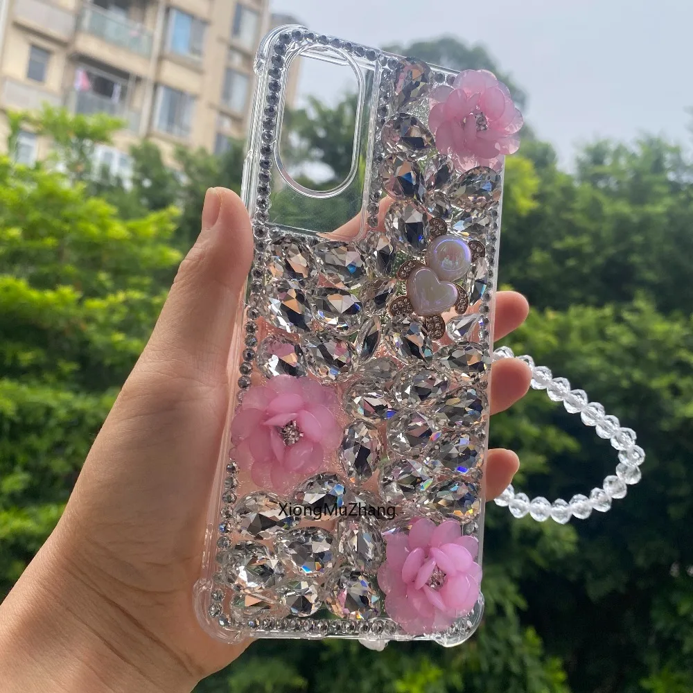 Für TCL 40 50 50Pro 50XL 50XE 60XE NxtPaper Luxus Bling Glitter 3D Blume Fall für TCL 50XL 50XE 60 60SE 605 505 503 502 501 – Detail 3