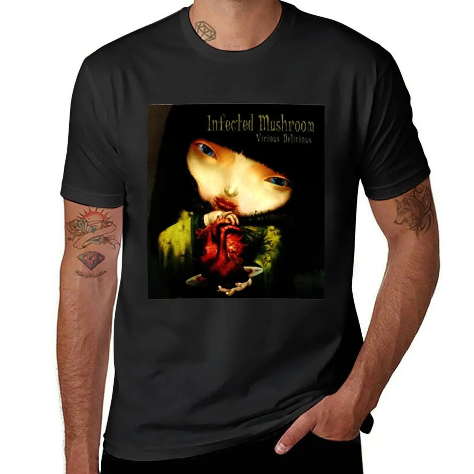 

Infected Mushroom Design T-Shirt Blouse kawaii clothes men t shirts
