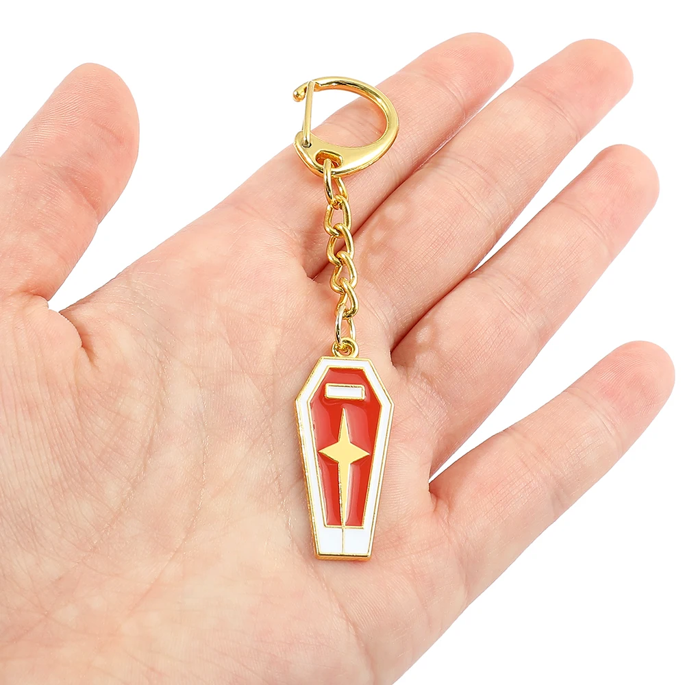 Bandai Letter Logo Pendant Shield Keychain Metal Key Ring Fashion Men Women Bag Car Accessories Cosplay