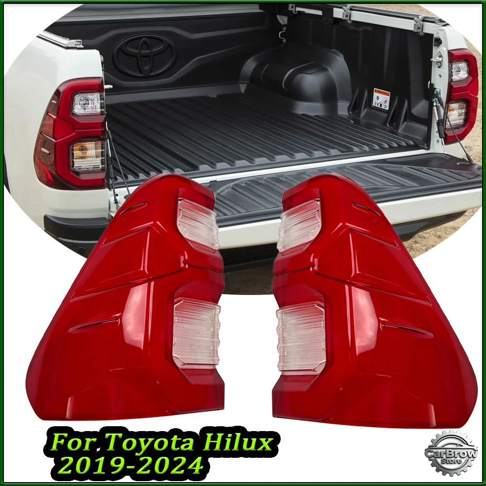 

Rear Shell Cover For Toyota Hilux Year 20 21 22 23 Taillight Shell Replace Brake Lights Lens Lamp Shade