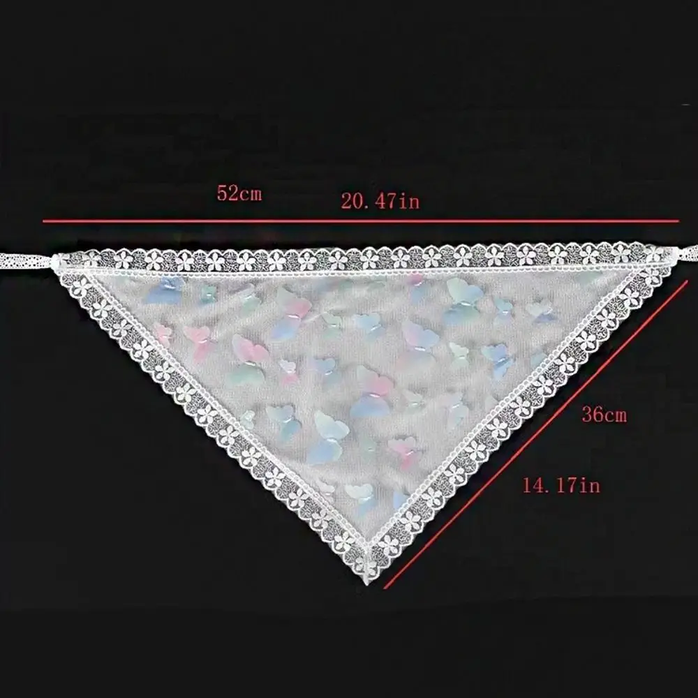 Women\'s White Lace Triangle Hair Head Wrap Scarf Headband Floral Bandana Sweet Openwork Headband