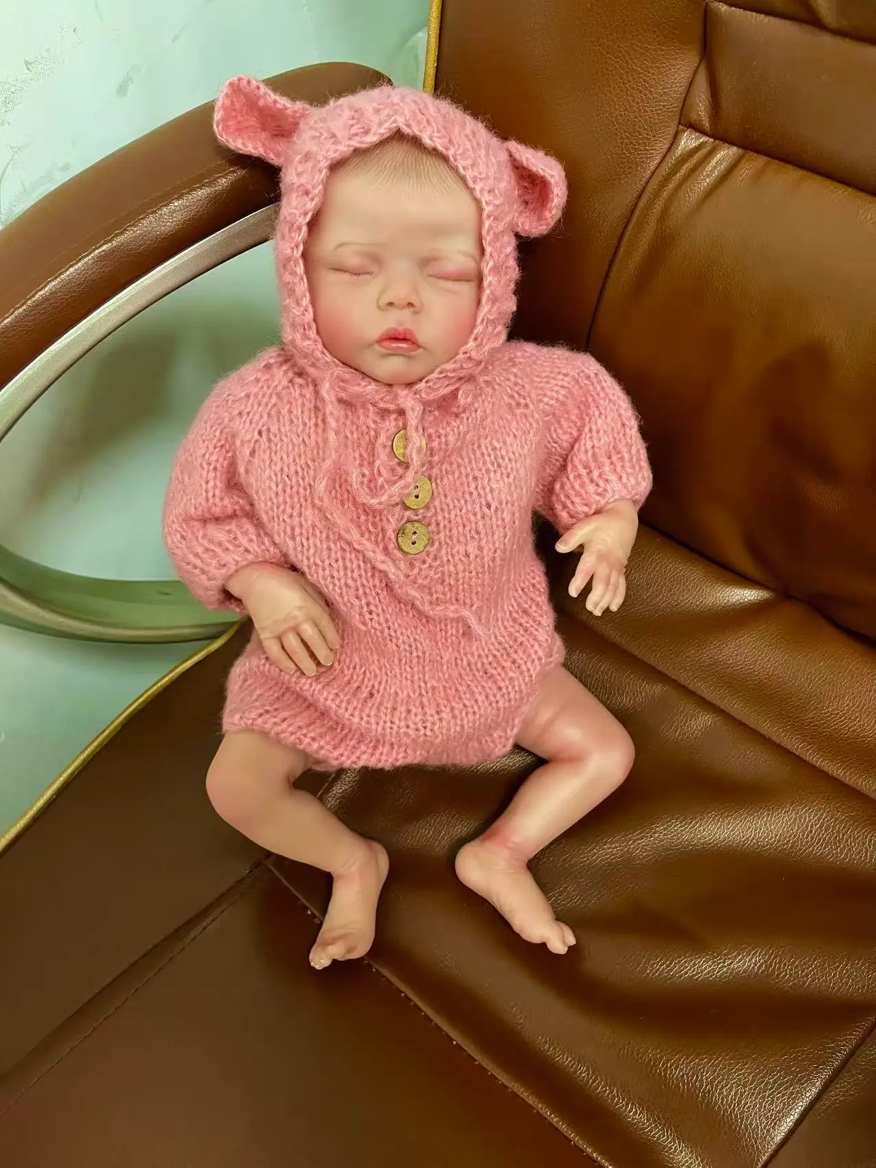 

17inch Reborn Baby Doll Deliah Newborn Size Lifelike Baby Hand Painted 3D Skin with Visible Veins Real Pictures muñecas reborn