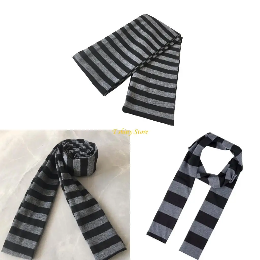 

N58f Fashion Skinny Scarf Long Scarf полосатый ватный шарф, ловящий тонкие шарфы