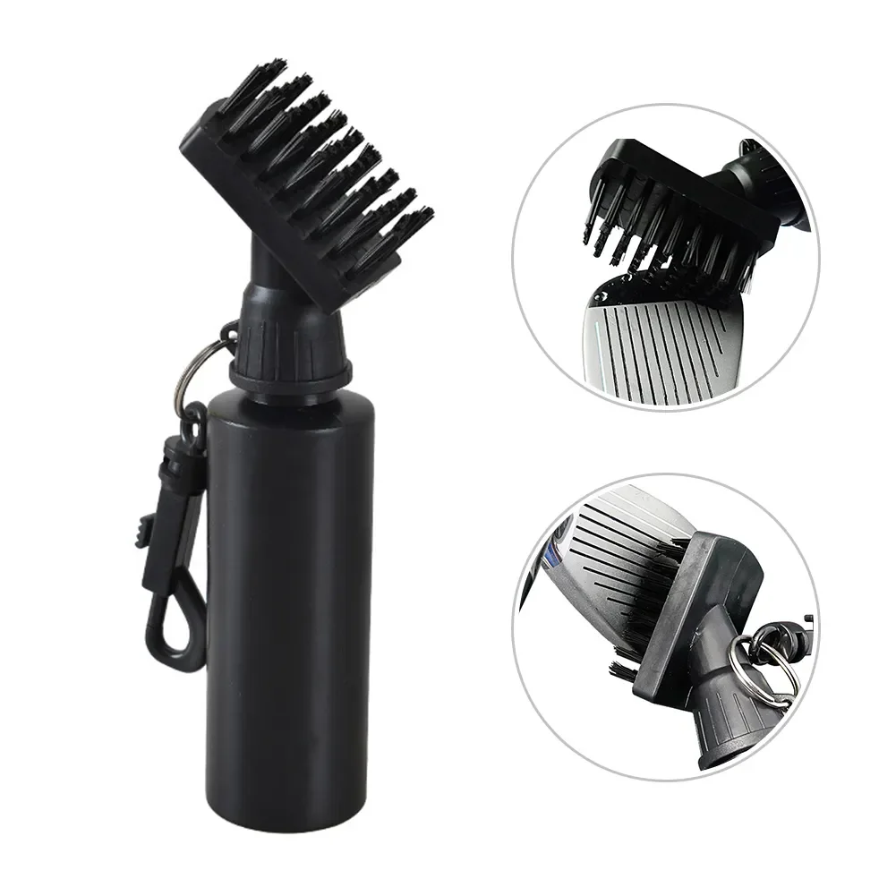 Golf Cleaning Tool with Water Bottle Clip Golf Club Spray Scrub Portable Nylon Bristles for Training Practice Golf Accessories