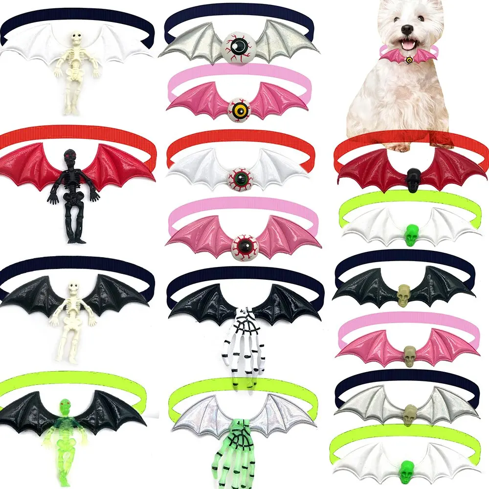 

20 Pcs Dog Bowtie Halloween Devil Style Pet Small Dog Cat Bowtie Neckties Wholesale Pet Dog Cat Tie Dog Grooming Accessories