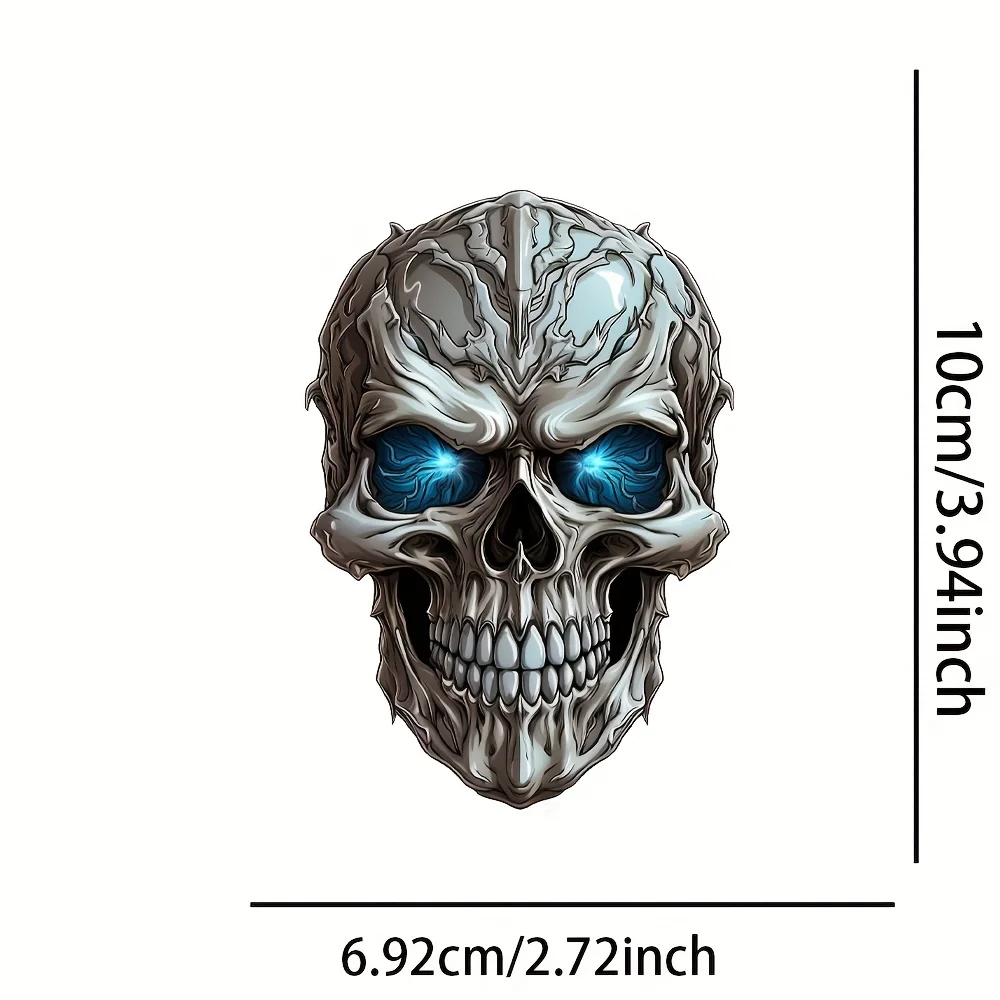 1PC Horror Skull Head Car Stickers Waterproof Vinyl Decals for Auto Motorcycle Window Bumper Body Tank Styling