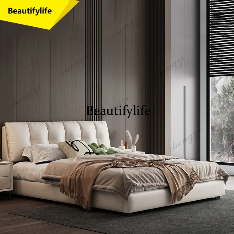 

X188 Luxury Sleeping Bed Bedroom Double Design European Platform Bed Space Saving Storage Simple Letto Matrimoniale