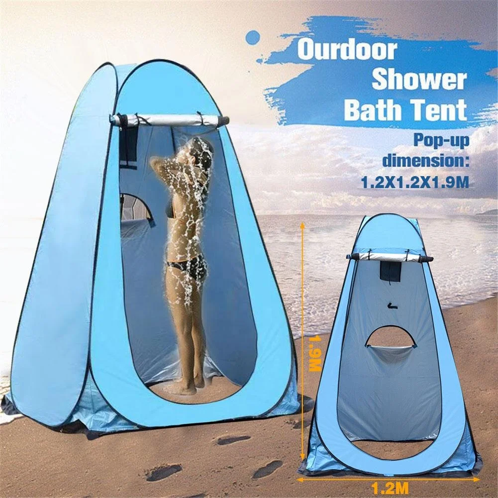 中国メーカー高品質カスタムポータブル折りたたみ式トイレテント1～2人用デュアルシャワーテント屋外キャンプ用