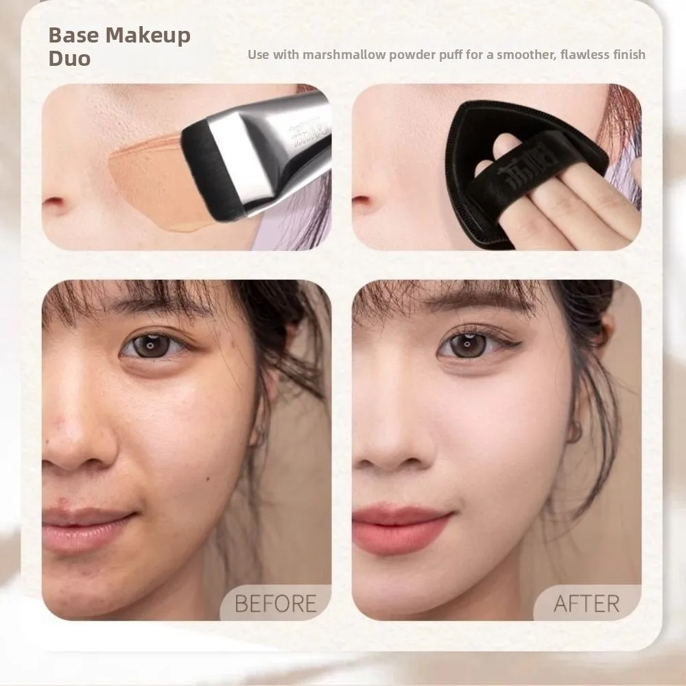 Pinceau de maquillage bouffant d'ananas noir, s'applique le maquillage uniformément, Base sans couture, éponges bouffantes, brosse multifonctionnelle pour Blush moelleux