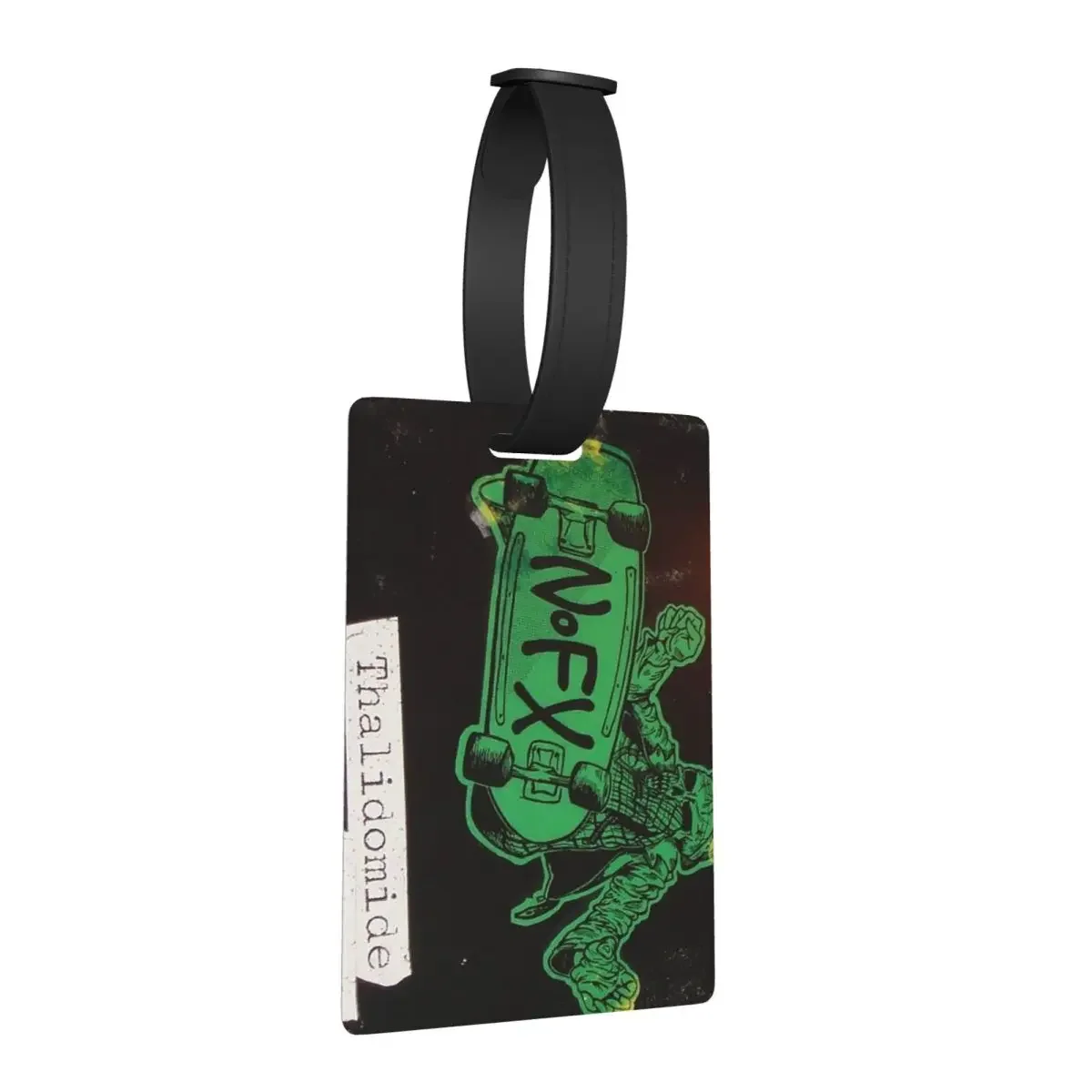 

Nofx Band Final Tour Череп Багажные бирки Аксессуары для чемодана Мода для путешествий Багажная бирка Держатель этикетки ID Имя Адрес