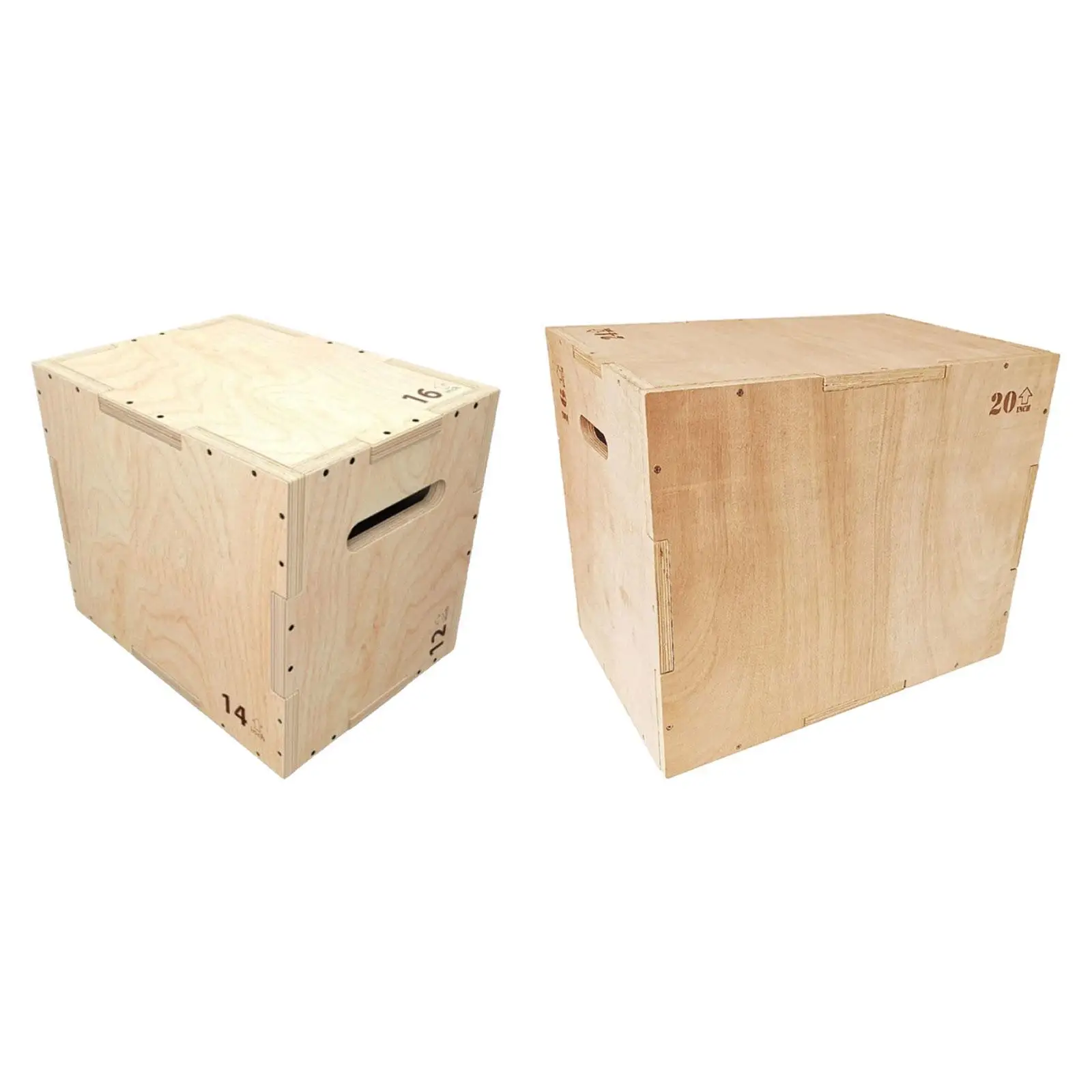 Plyo Box Wood Agility Box for Home Gym Lunges Conditioning Strength Training