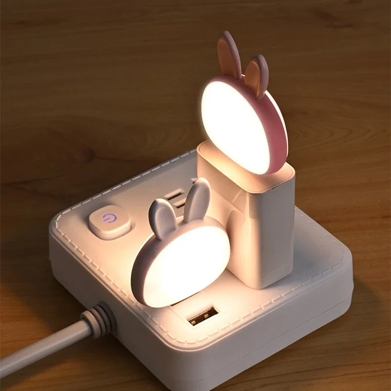 USB Table Lights Night Light Dormitory Bedside Book Lamp Eye Protection Student Study Reading Portable Direct Plug Night Light