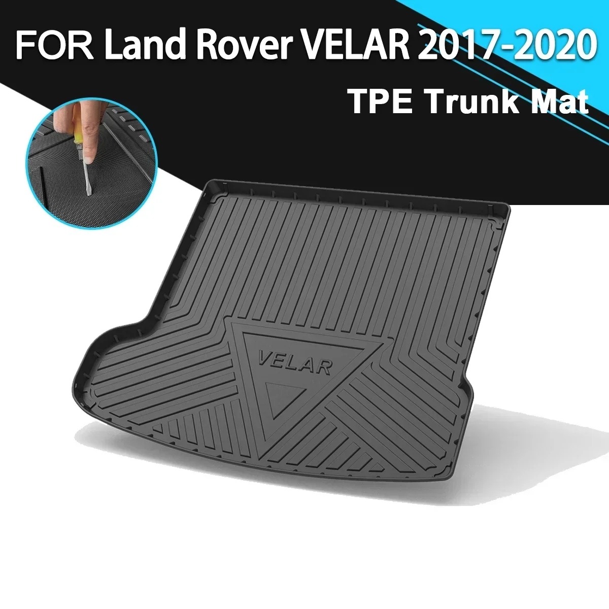 

Car Rear Trunk Cover Mat Non-Slip Waterproof Rubber TPE Cargo Liner Accessories For Land Rover VELAR 2017-2020