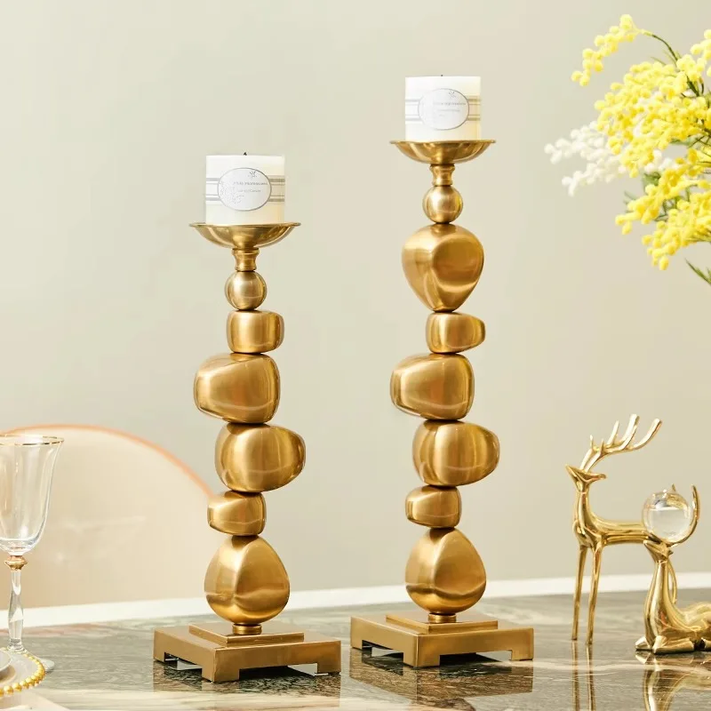 Imagem -04 - Luxo Gold Metal Candle Holder Candelabro Moderno Castiçal Vintage Sala de Estar Decoração de Casamento Mesa Centerpieces Presente