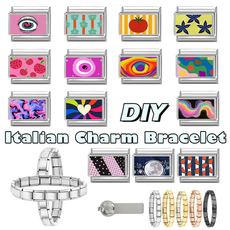 Neue schöne Haustier Katzen und Hunde italienische Charm Links passen 9MM Edelstahl Armband Frauen Männer DIY Herstellung von Schmuck – Detail 15