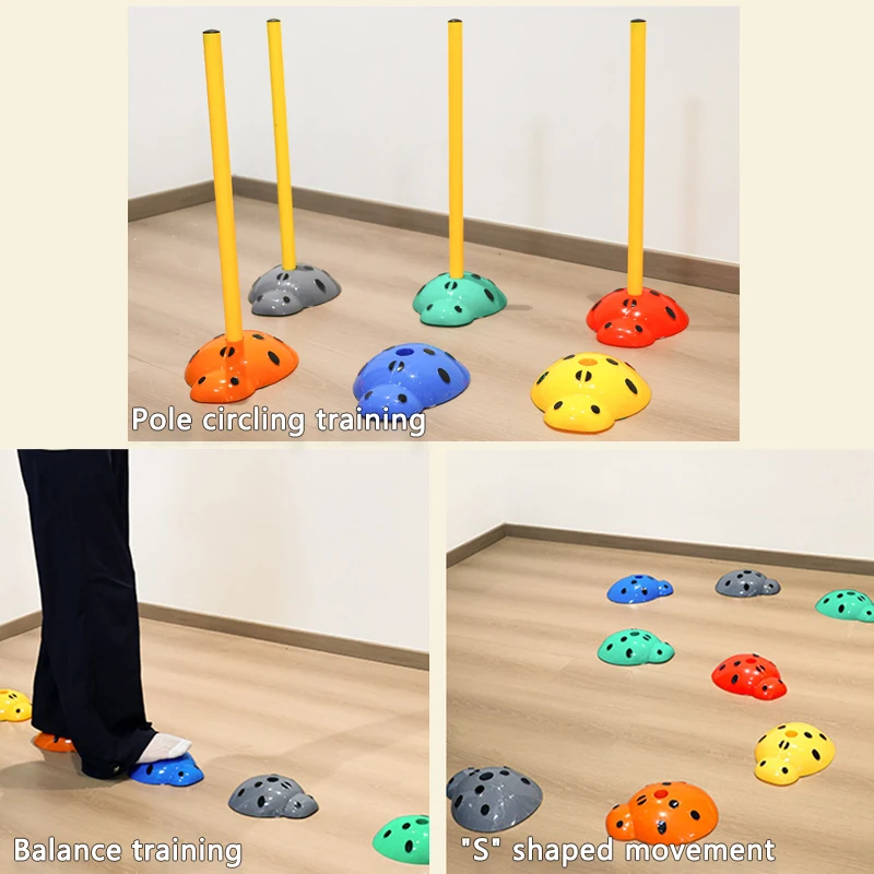 التوازن يخطو الحجر الرياضة ألعاب أطفال التكامل الحسي التدريب في الهواء الطلق موازنة ألعاب اللوح جسر معدات التوحد