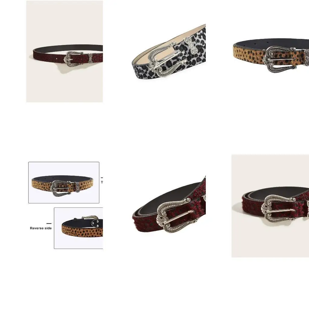 

A52E Retro Waist Belt Chain for Dress Stage Dancing for Women Girls Leopard Print