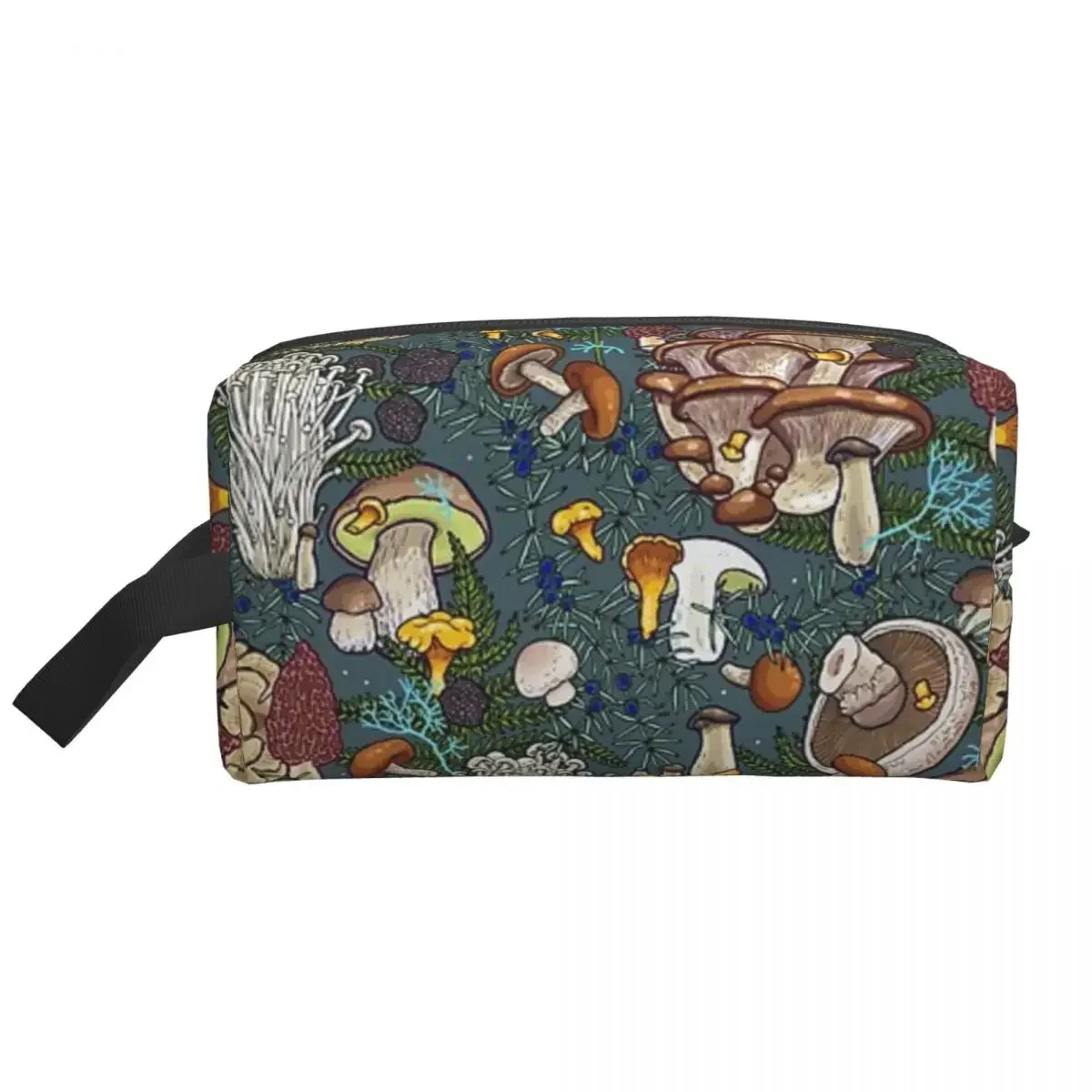 Mushroom Forest Travel Cosmetic Bag Makeup Toiletry Organizer Ladies Beauty Storage Dopp Kit