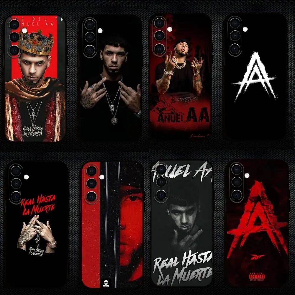 

A-Anuel AA Rappers Phone Case For Samsung Galaxy A73,A72,A71,A70,A53,A52,A51,Others Soft Black Cover