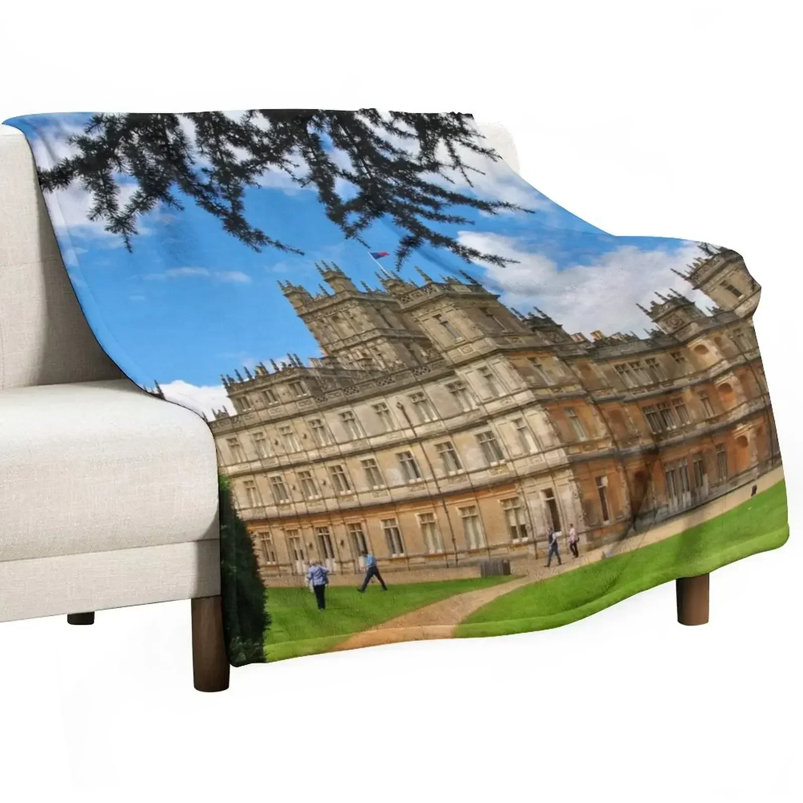 Highclere Castle Downton Abbey England UK Throw Blanket warm for winter Luxury Brand Blankets