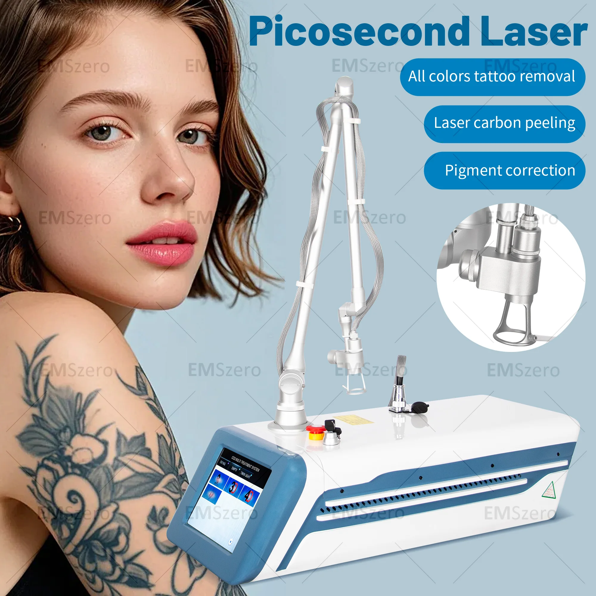 EMSZERO 10600nm Laser anidride carbonica Rafforzamento vaginale Laser Co2 portatile Bellezza Macchina laser frazionaria Co2 portatile CO2