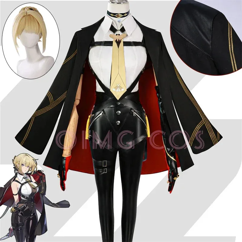 

Zenless Zone Zero Evelyn Chevalier Cosplay Costume Uniform Wig Halloween Anime Party Costumes Masquerade Women Game