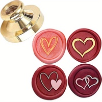 Valentine's Day Sweet Heart Wax Seal Stamp, Vintage Brass Head Sealing Wax Stamp for Wedding Christmas Party Invitations Envelop