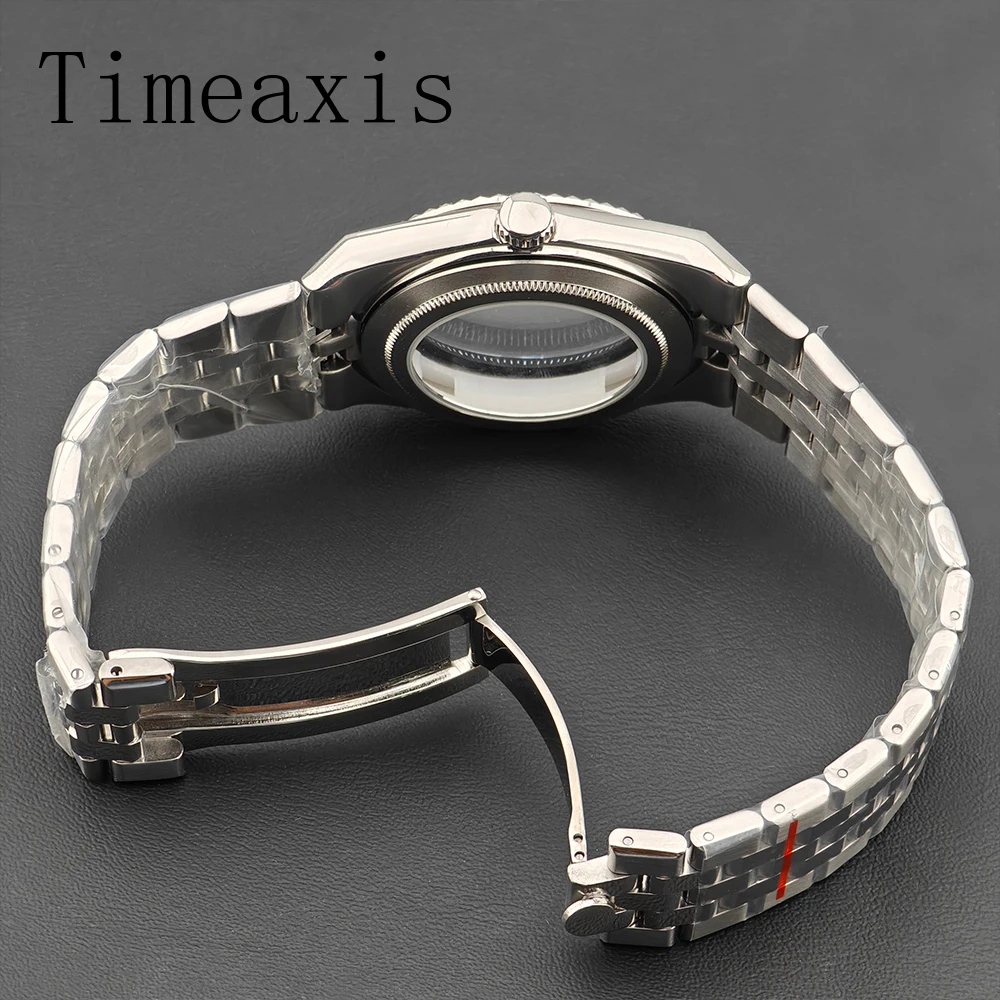 Timeaxis 40mm Stainless Steel Case Sapphire Glass Watch Parts Fit Miyota8205/8215/821A NH35/NH36 Automatic Mechanical Movement